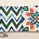 Pochette da donna realizzata con tessuti di alta qualità con stampe delle classiche maioliche della costiera amalfitana