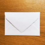 Amalfi paper envelope with classic opening and ivory color. Other colors available in the same shape.