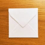 Amalfi paper square wedding envelopes in ivory color