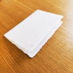 Folding wedding invitation carboard with flowers in Amalfi paper