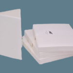 Amalfi paper menu for wedding reception. Ivory color
