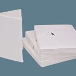Handmade Amalfi paper menu in ivory color with straw