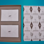 box of folding sheets album model in Amalfi paper