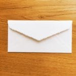 Envelope for invitations in Amalfi paper. Ivory color. Size 11x22