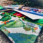 Roll up pencil case in pure cotton