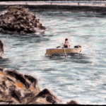 Dipinti a pastello di Andrea PascucciIl pescatore d'inverno -