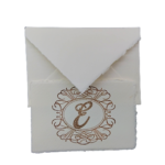 Wedding table markers made with Amalfi paper customizable with monogrammed initial