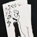 Amalfi paper bride and groom card 13 x 8 cm. folding