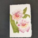 Amalfi paper greeting card with watercolor orchid decoration