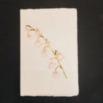Greeting card with pink jasmine flowers on Amalfi paper