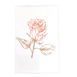 Biglietti di auguri per matrimonio in carta di Amalfi con decorazione rosa rossa