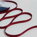 Bordeaux ribbon in double satin for closing wedding invitations in Amalfi paper.