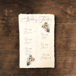 Amalfi handmade paper time line for your wedding planning