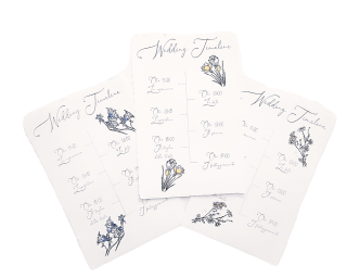 Time line personalizzata con i dettagli dell'evento su carta di Amalfi